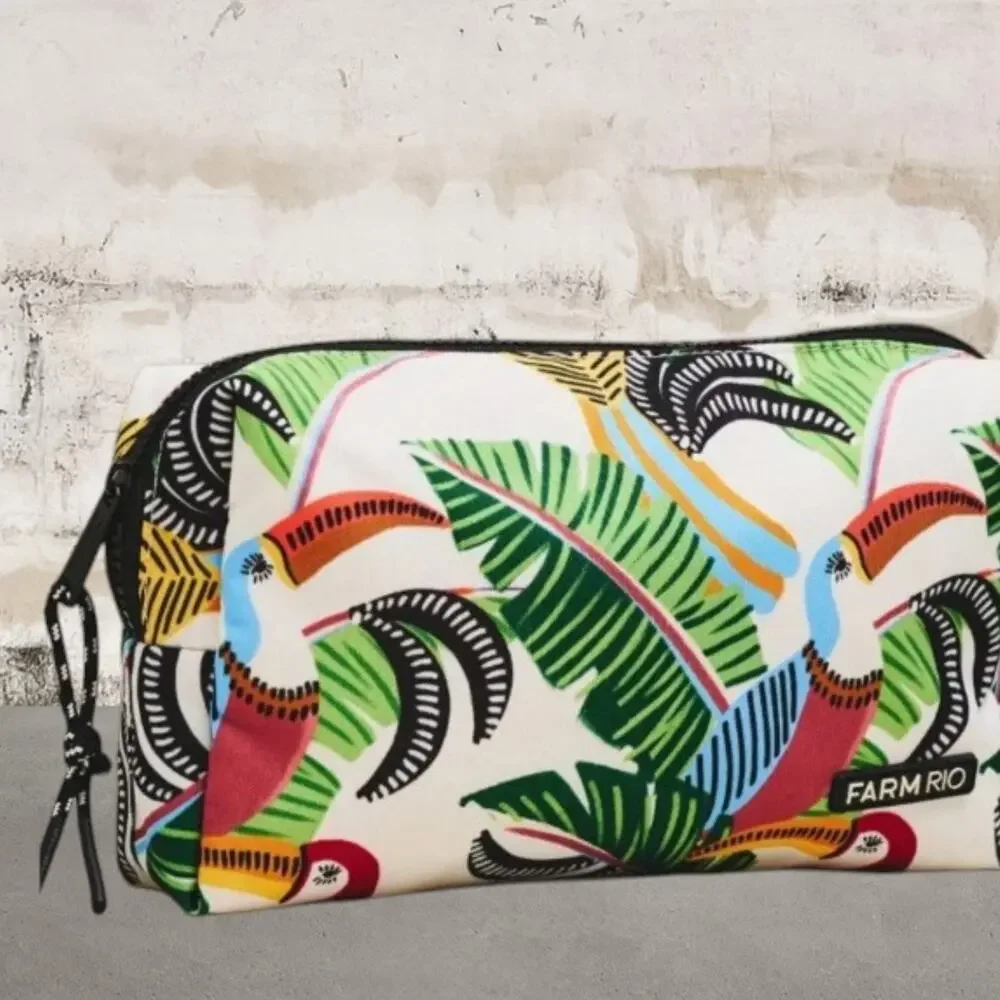 Farm Rio Tropical Toucan Big Pouch NWT